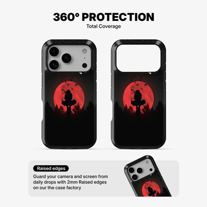 Anime Itachi Over a Moon Phone Case