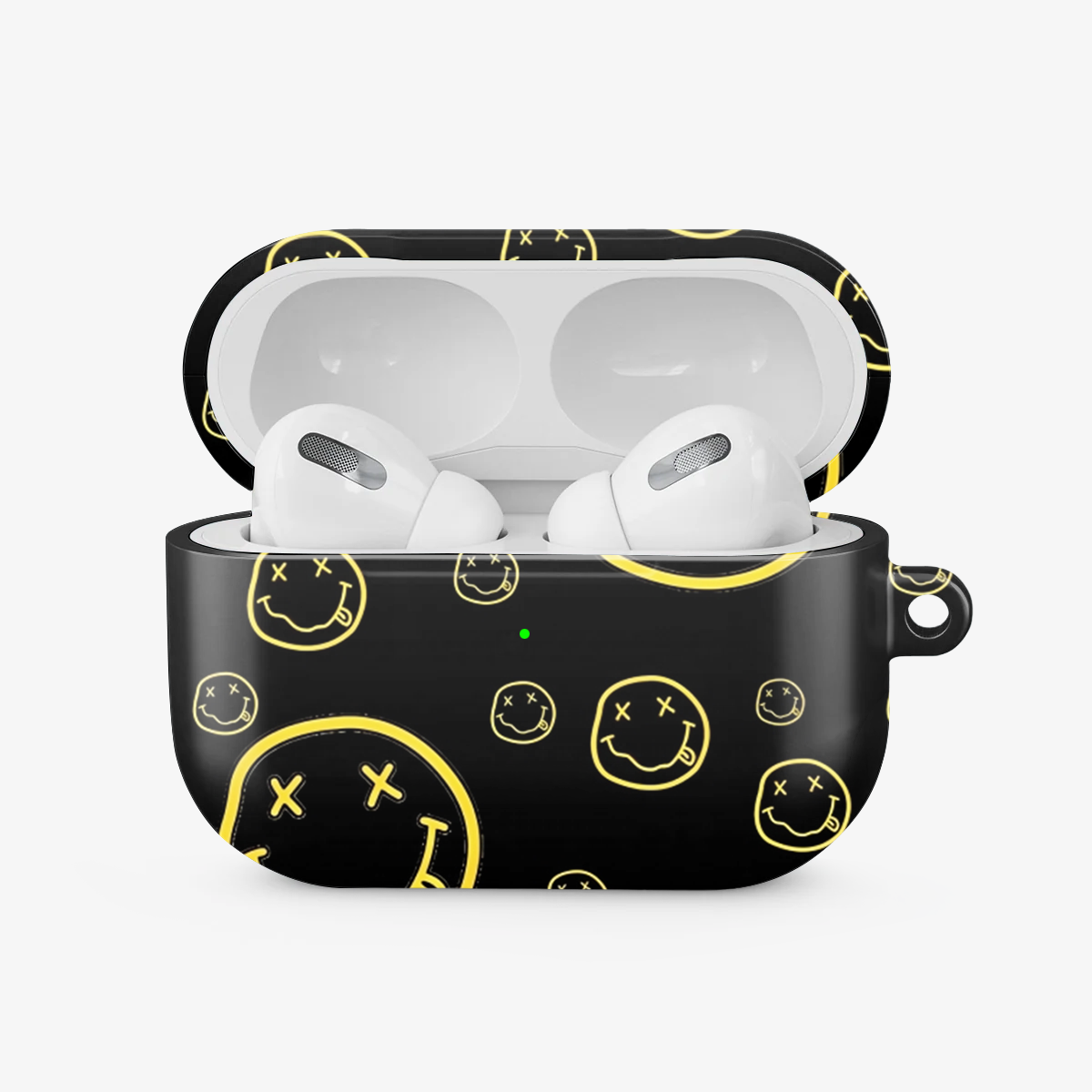 Smiley Black Airpods Case