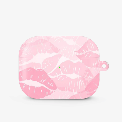 Pink Lips Pattern Airpods Case | Two