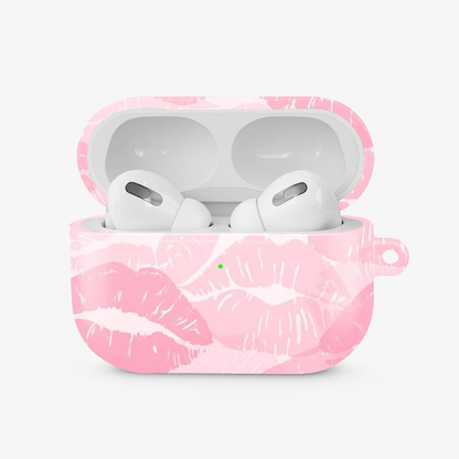 Pink Lips Pattern Airpods Case | Two