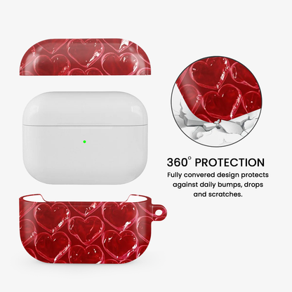 Pop Red Heart Airpods Case