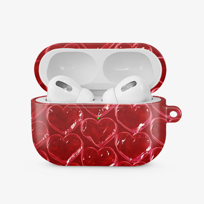 Pop Red Heart Airpods Case