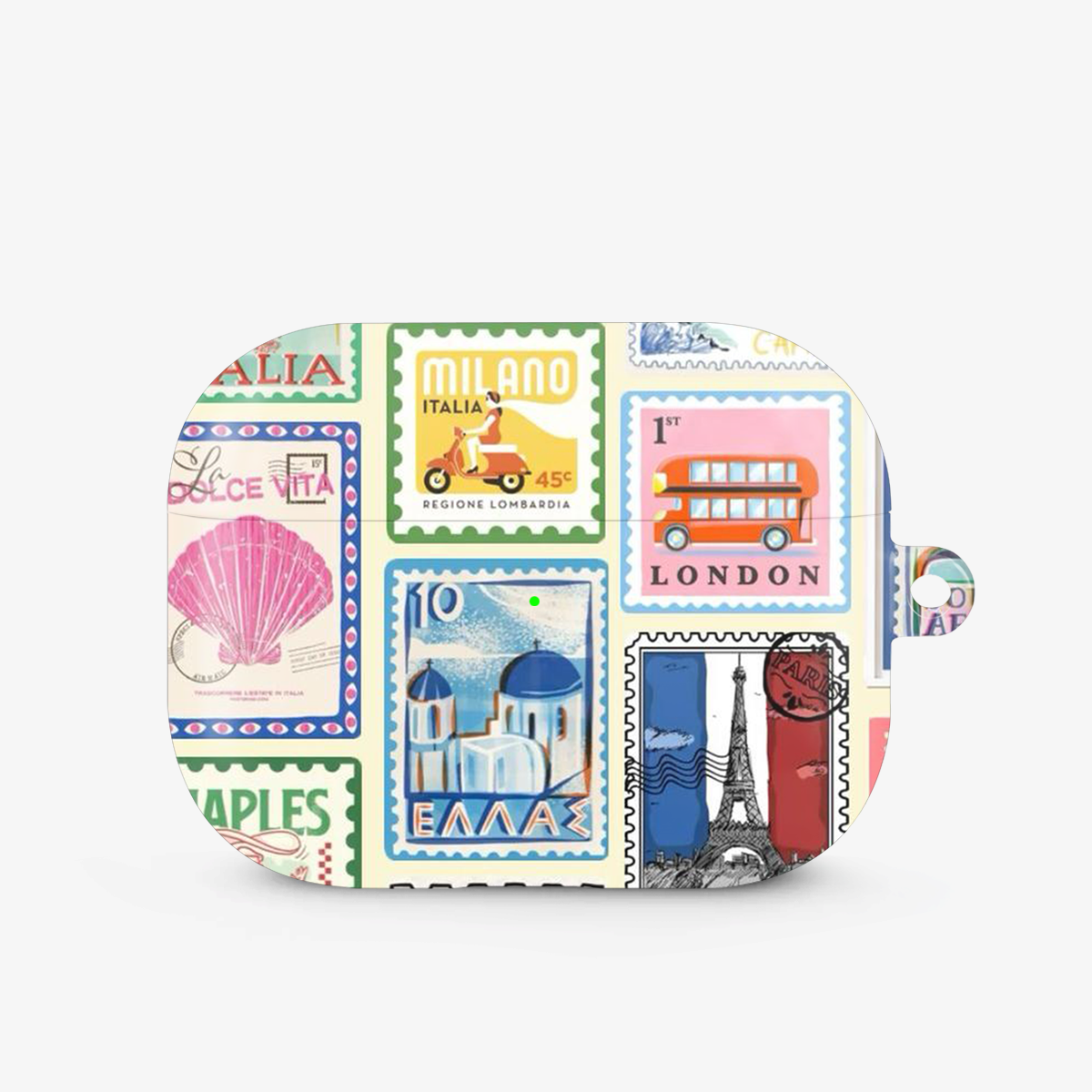 Multiple Stamps Airpods Case