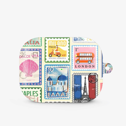Multiple Stamps Airpods Case