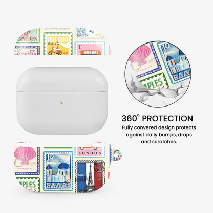 Multiple Stamps Airpods Case