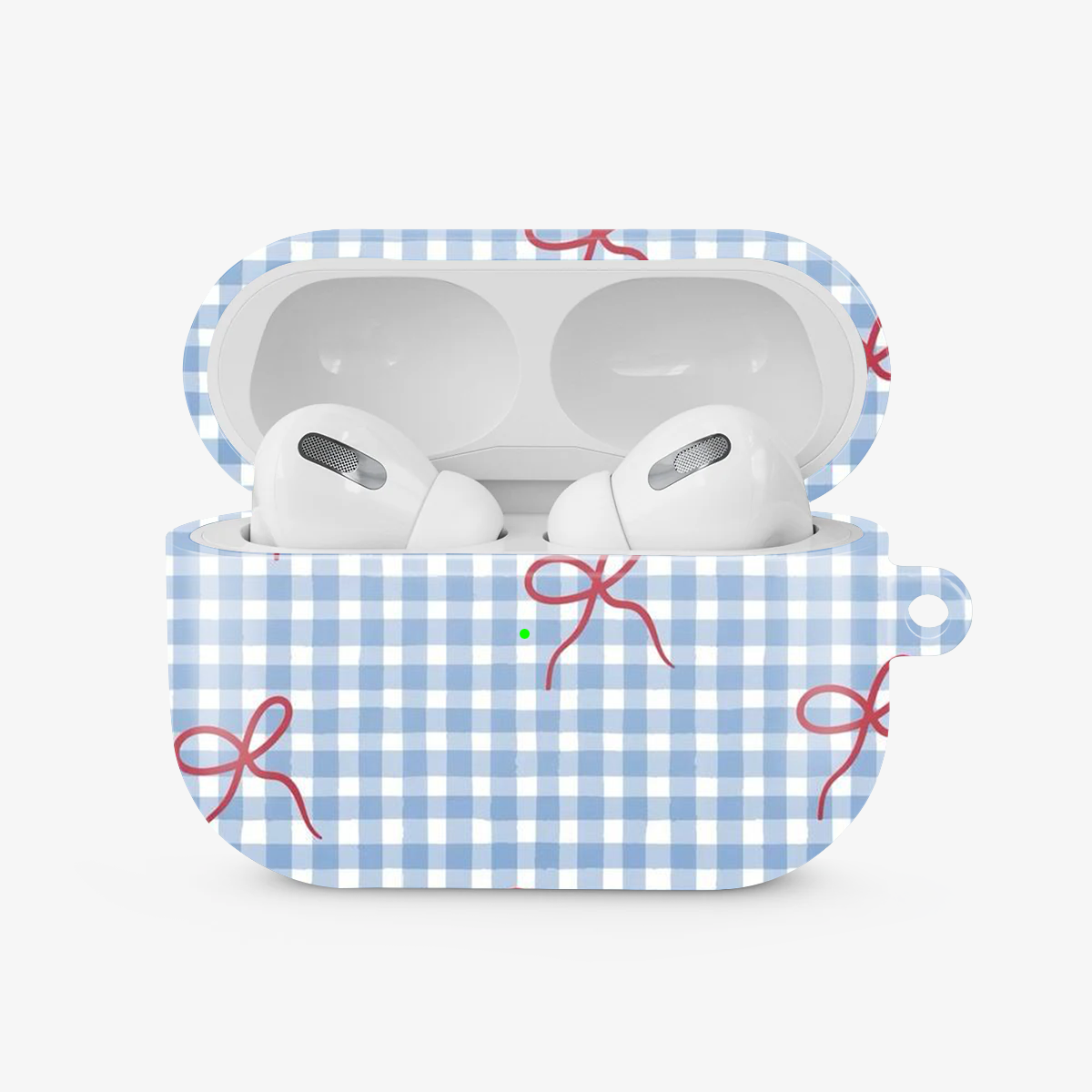 Checkered Bow Airpods Case