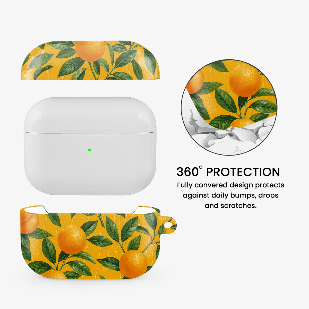 Orange Lemonade Airpods Case