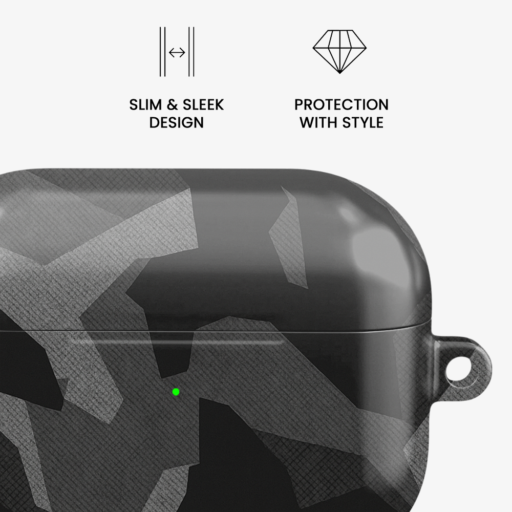 Night Black Camouflage Airpods Case