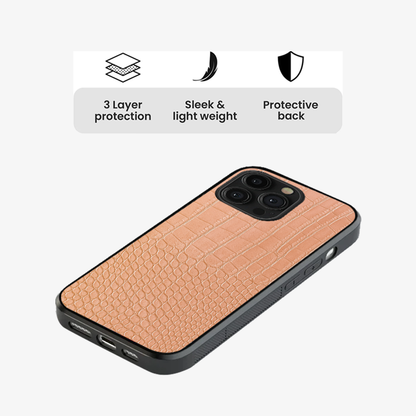 Pink Croco Phone Case