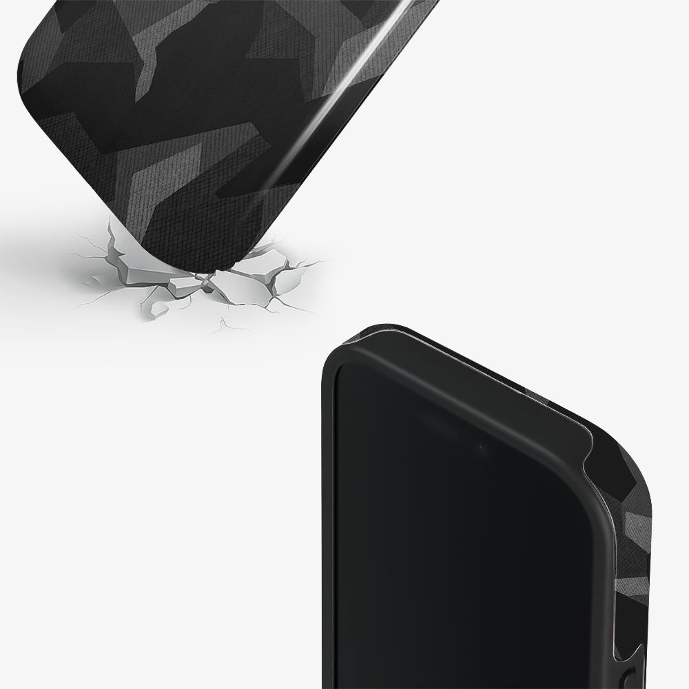 Night Black Camouflage Armoured Phone Case