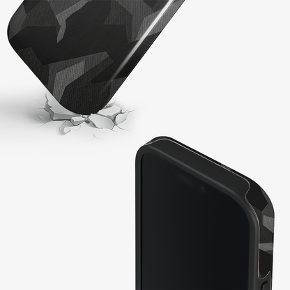 Night Black Camouflage Armoured Phone Case