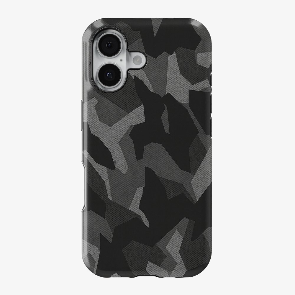 Night Black Camouflage Phone Case