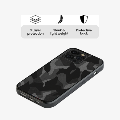 Night Black Camouflage Phone Case