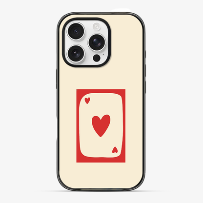Beige Heart Card Phone Case