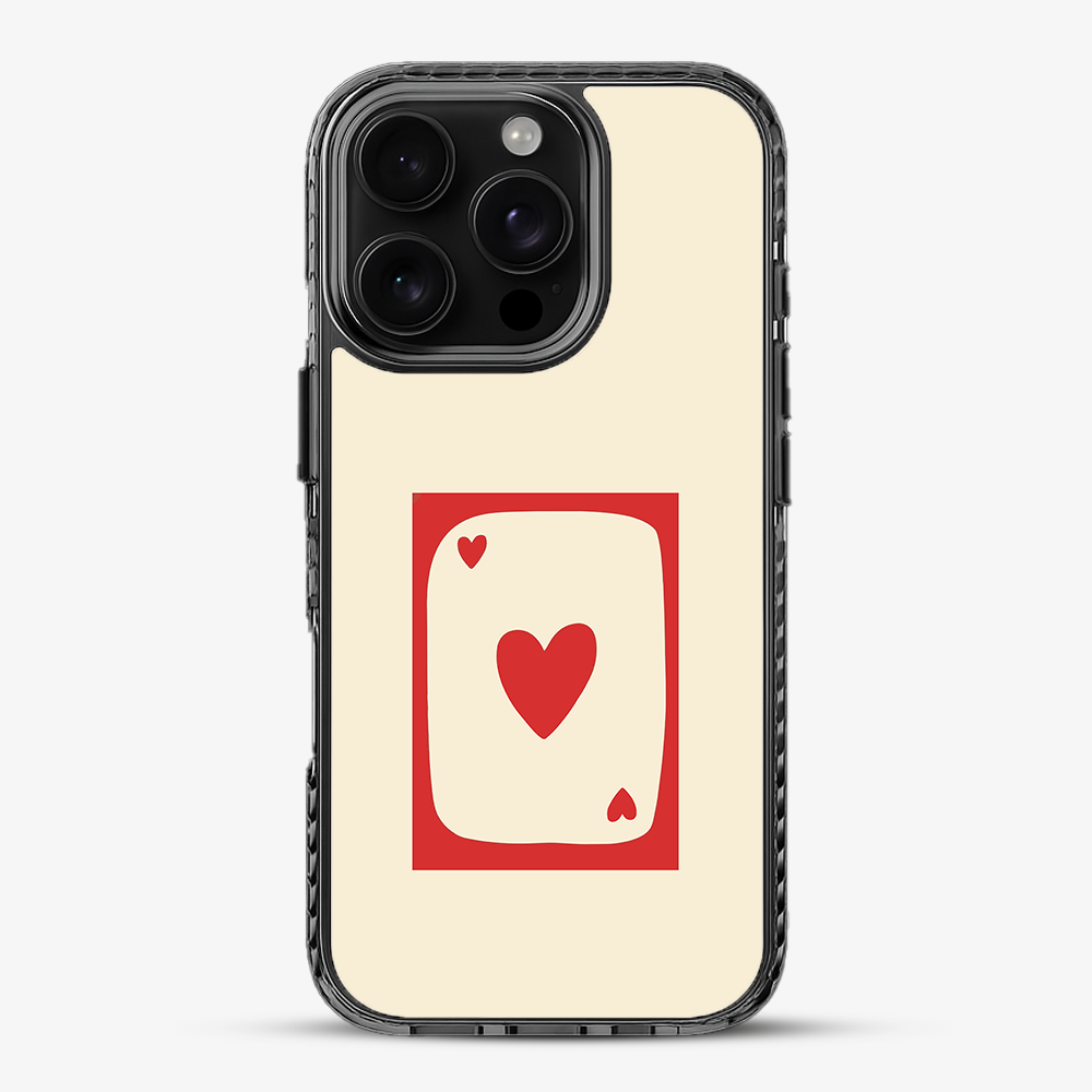Beige Heart Card Phone Case