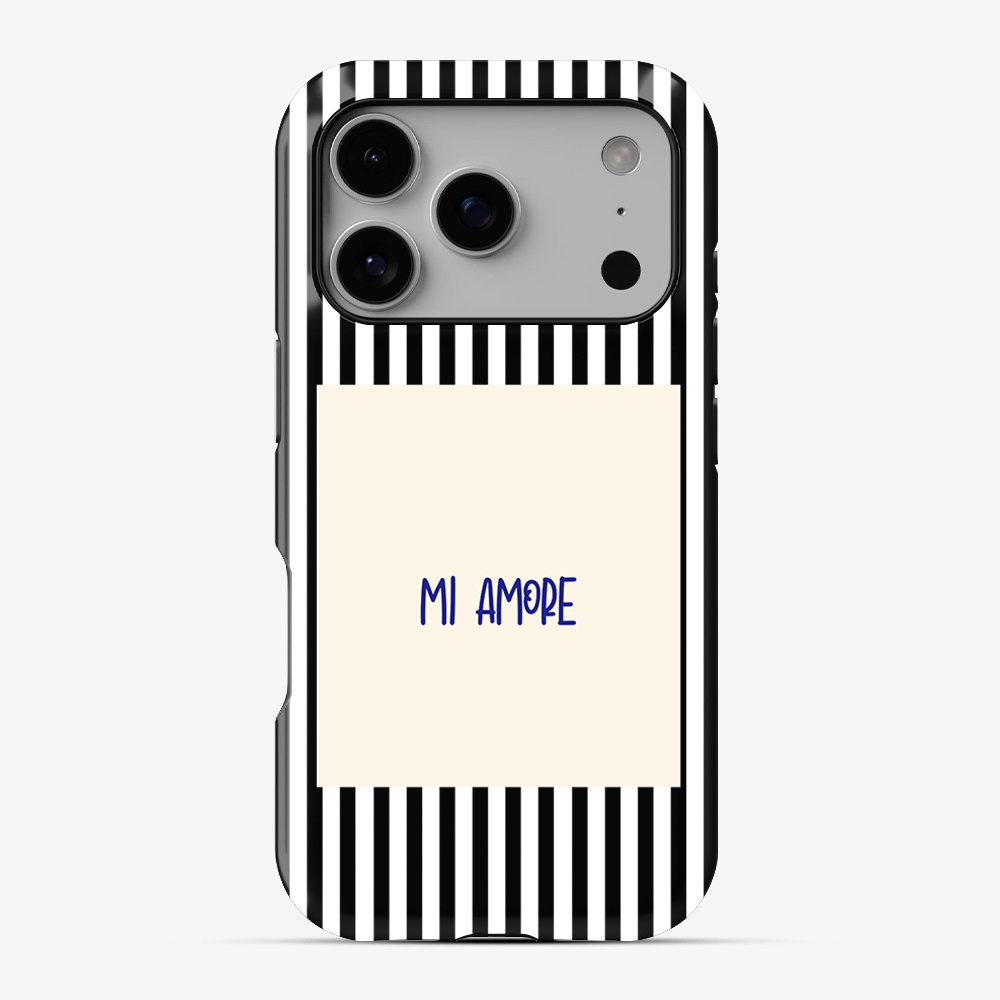 Mi Amore Black Phone Case