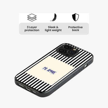 Mi Amore Black Phone Case