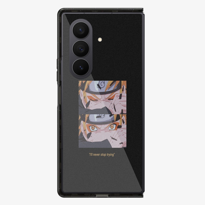 Anime Naruto Never Stop Trying Samsung Z Fold Phone Case
