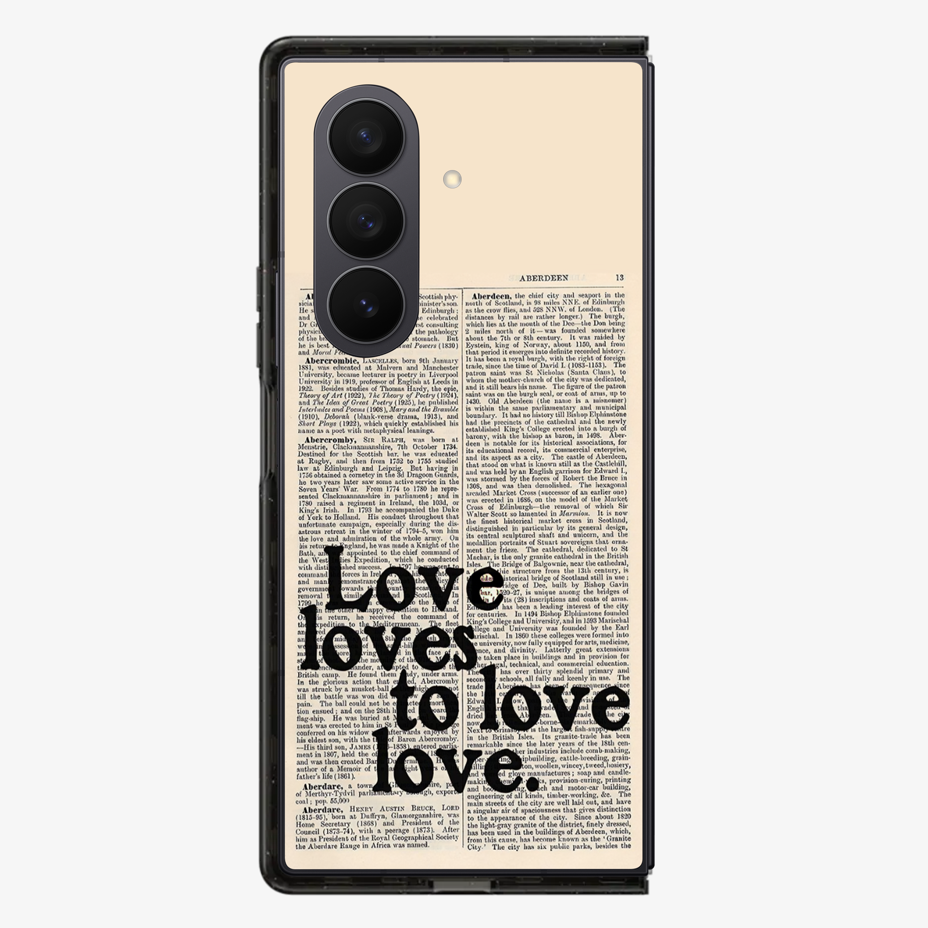 Love Loves to Love  Samsung Z Fold Phone Case