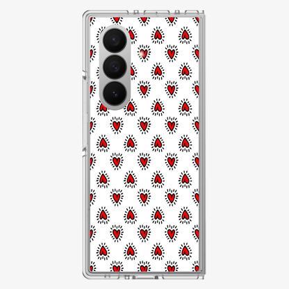 Falling Hearts | Two Samsung Z Fold Phone Case