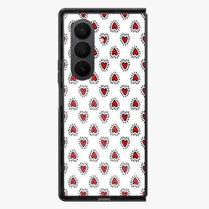 Falling Hearts | Two Samsung Z Fold Phone Case