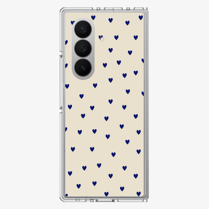 Blue Multiple Heart's Samsung Z Fold Phone Case